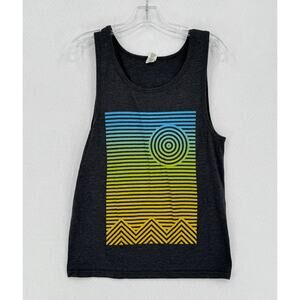 Coachella 2018 Festival Heather Gray Sunset Wave Merchandise Tank Top Sz S